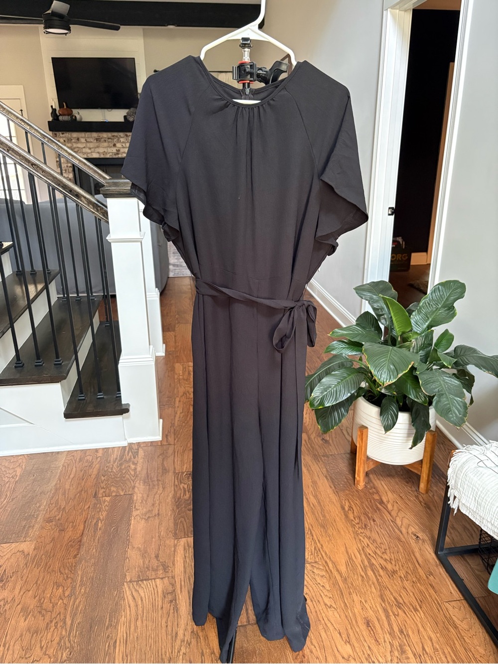 Elegant Black Women’s Belted Romper